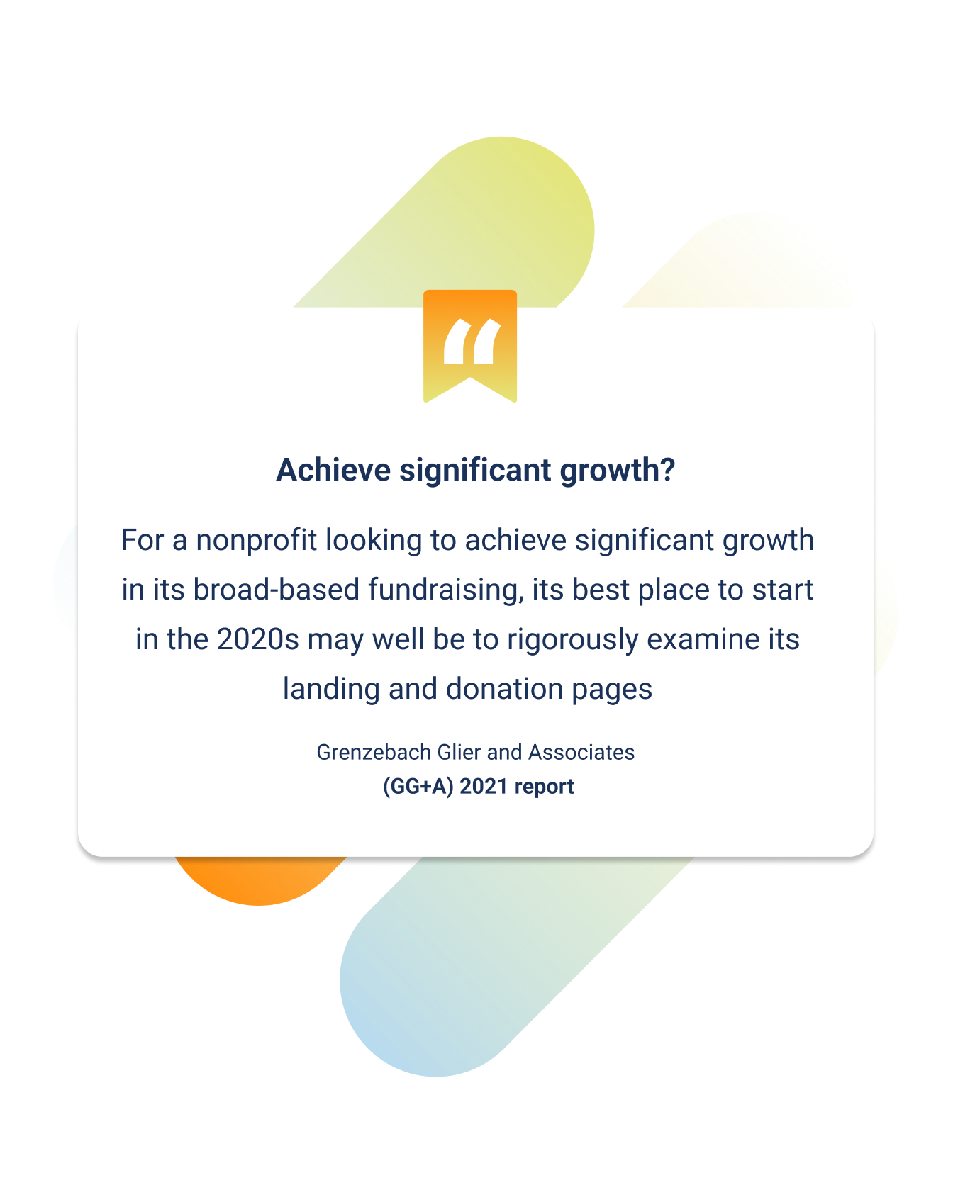 Quote from Grenzebach Glier and Associates 2021 report about achieving significant growth.